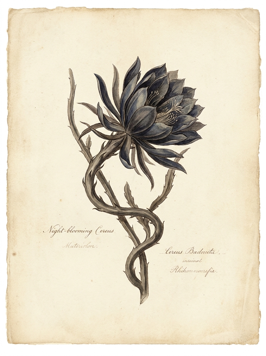 Flora Nocturna — print botánico Sésara