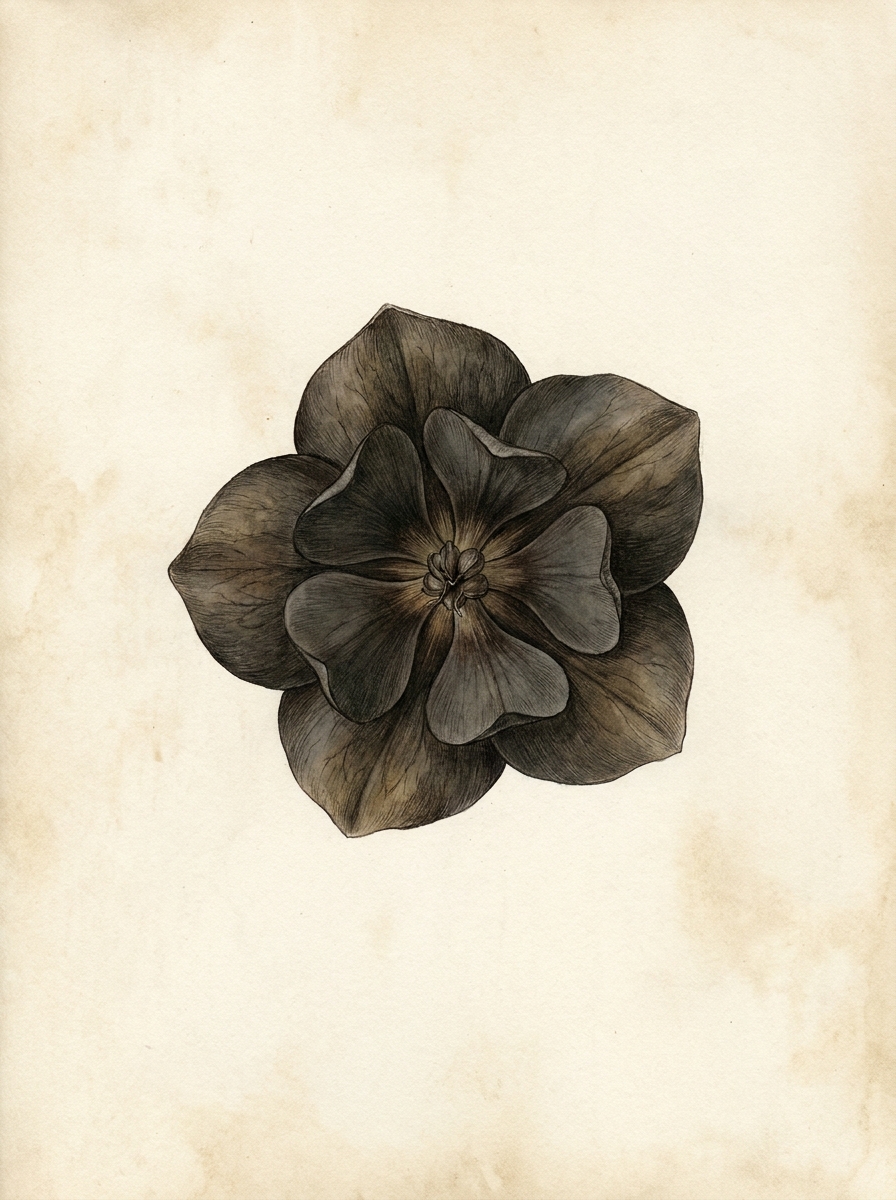 Lámina Oscura — print botánico Sésara